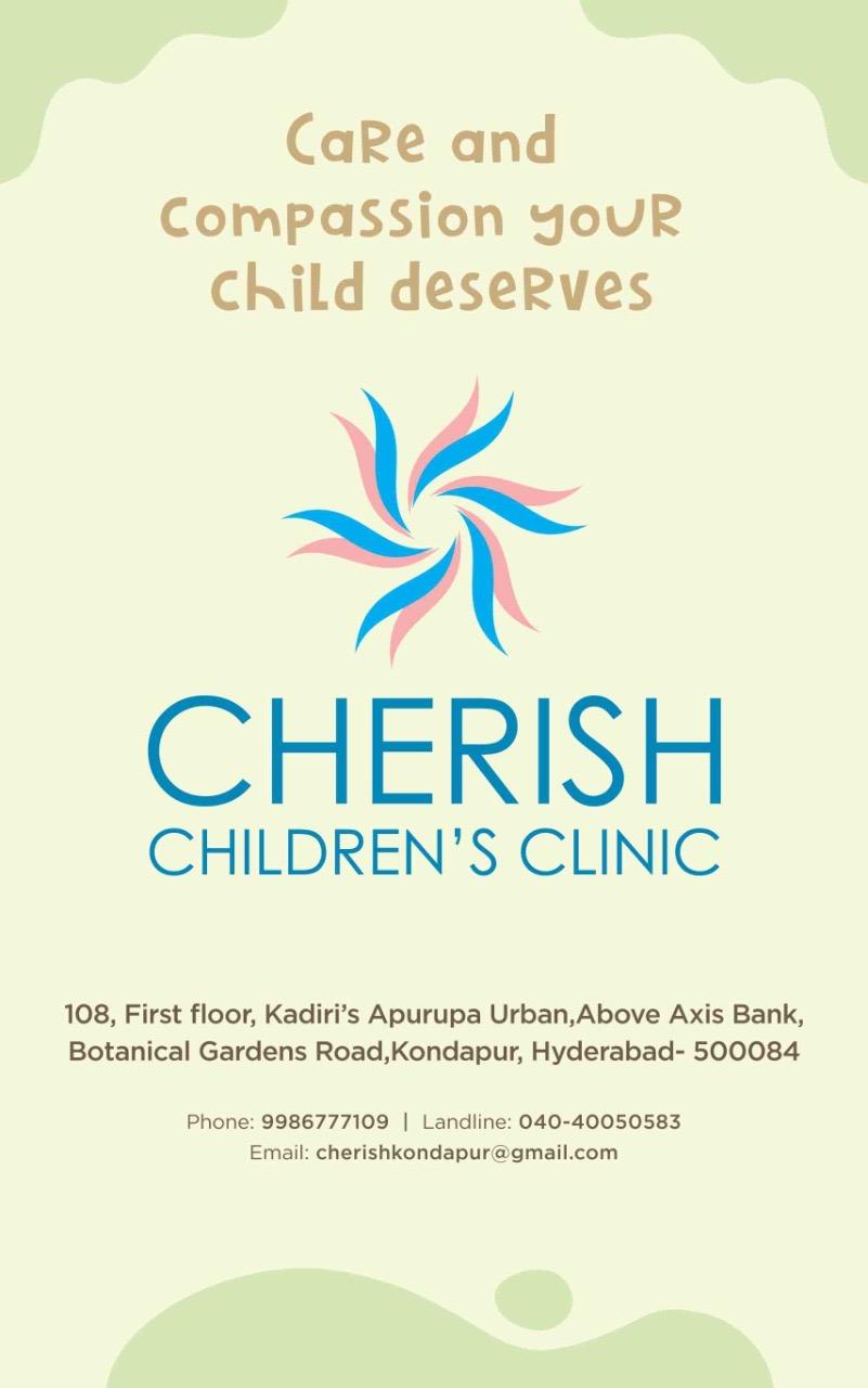 Clinic signage photo of Cherish Children’s Clinic - Photo 1 at k.v.rangareddy 500084